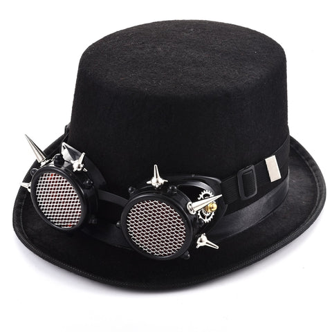 Steampunk Rivets Goggles Hat Gothic