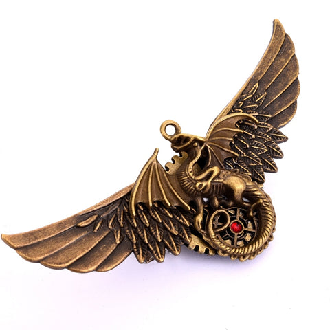 Steampunk Angel Wings Hair Clip